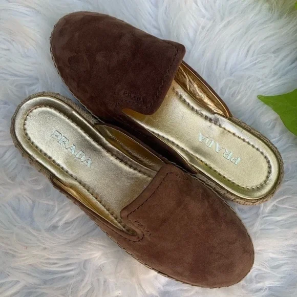PRADA Suede Espadrille Mules, 36 - Picture 6 of 6